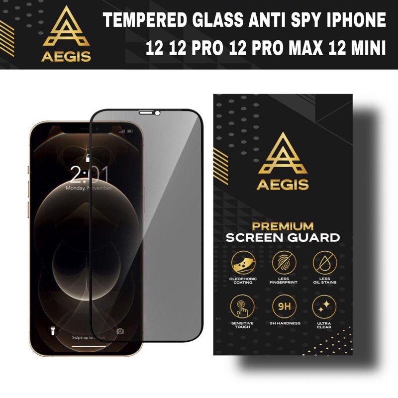 Tempered Glass Anti Spy Iphone 12 12 Pro 12 Pro Max 12 Mini Aegis