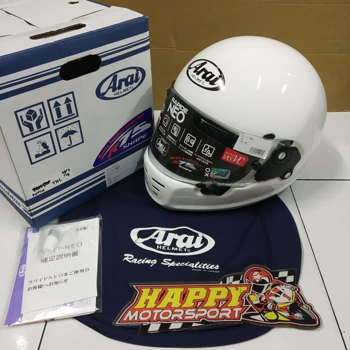 HELM ARAI RAPIDE NEO WARNA PUTIH NON SNI SIZE M, L, XL ORIGINAL DOT