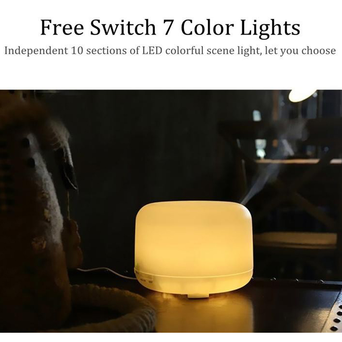 Taffware 4 in 1 Aroma Diffuser Humidifier Elektrik + 7 LED - Putih