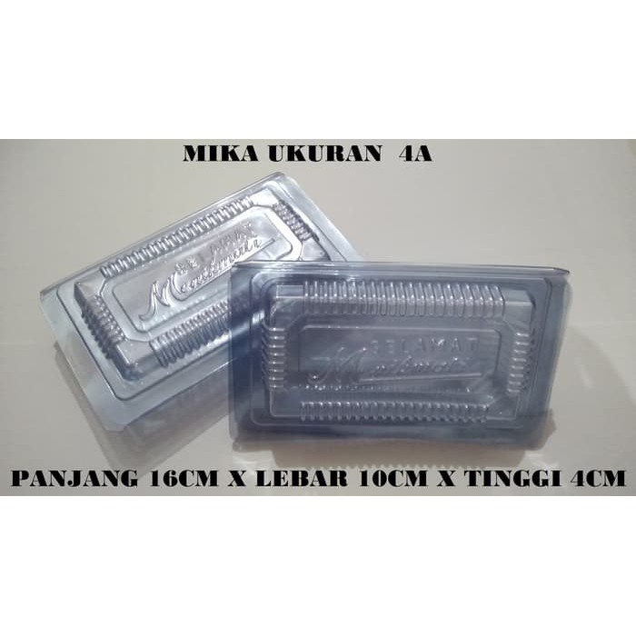 PLASTIK MIKA KEMASAN KUE DAN MAKANAN UKURAN 4 - 4A MAS