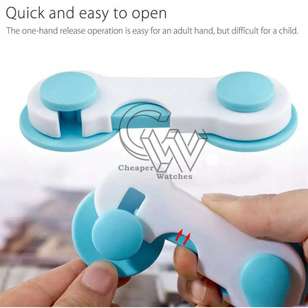 Cheaper-Kunci Pengaman Pintu Jendela Safety Baby Locker Lock Lemari Laci Kulkas Microwave