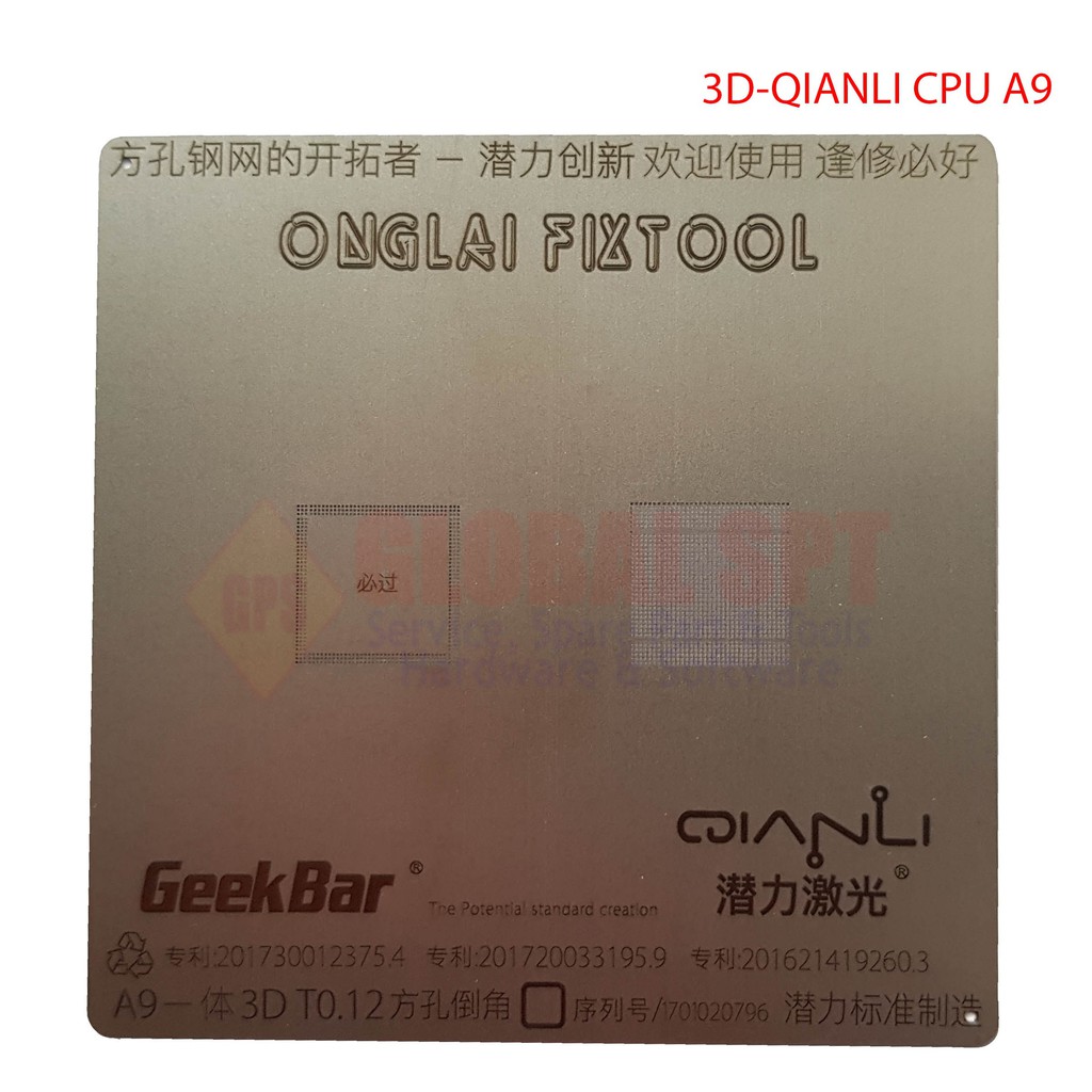 CETAKAN IC 3D CPU QIANLI A9