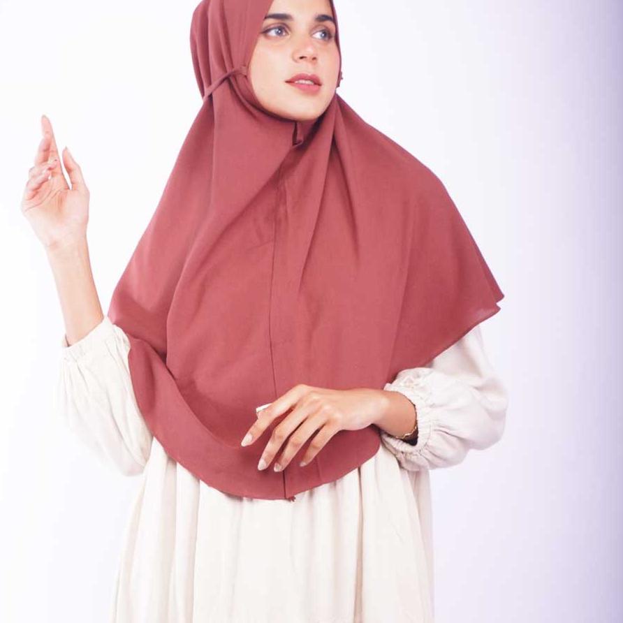 ✦ Bugis Hijab - Bergo Maryam Polos - Ukuran L - Hijab Instant ♝