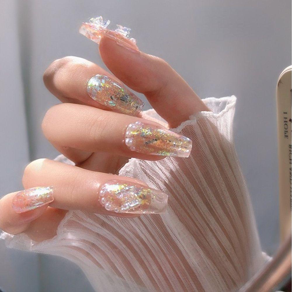 AUGUSTINA Agustina Nail Art Sequin Dream Color Hologram Kuku Kecantikan Hexagon DIY Nail Sequin Manicuring Flakes