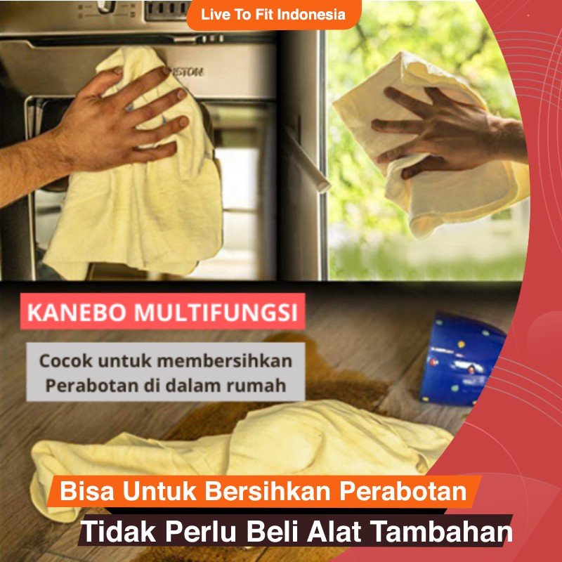 Kain Lap Serbet Dapur Kanebo Plas Chamois aoin Serat Sintetis Polos Murah Original GRATIS ONGKIR COD