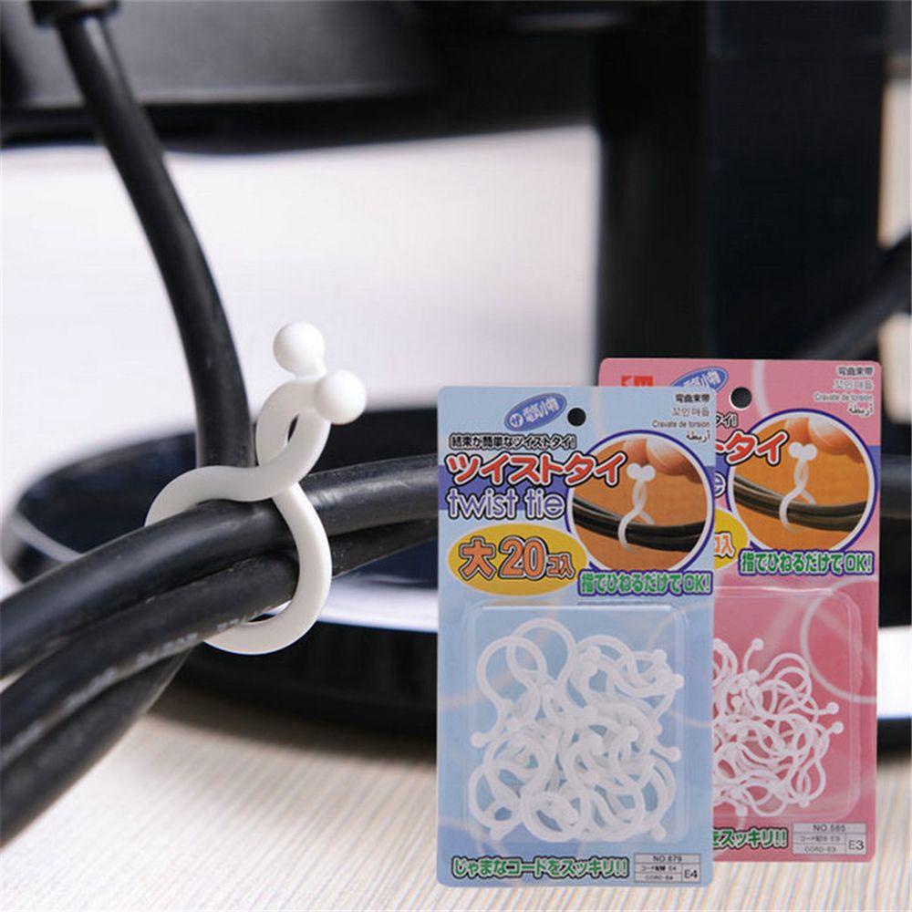 TOP 20/30pcs Organizer Kabel Tempat Kantor Earphone Cord Wrap Twist Tie