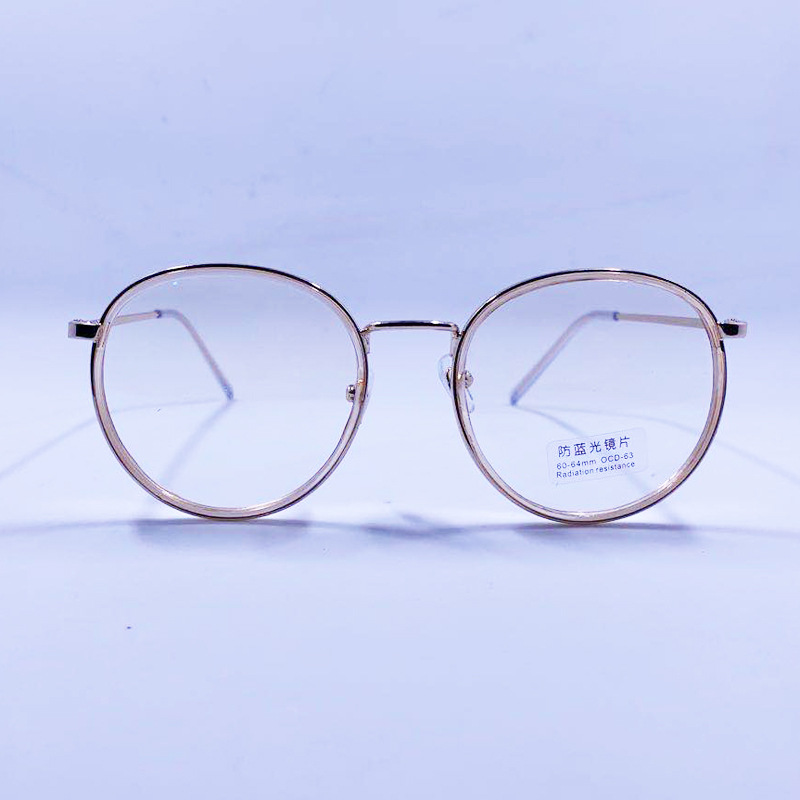 (YUZHU) TERSEDIA &amp; COD Frame Kacamata Anti Radiasi Wanita Kacamata Cewek Korean Gaya Bulat Eyeglasses