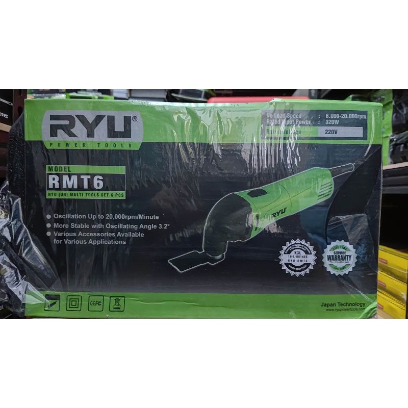 RYU MESIN MULTI TOOL SET RMT6 / MESIN OSKILASI OSCILATING CUTTER GRINDER ORIGINAL