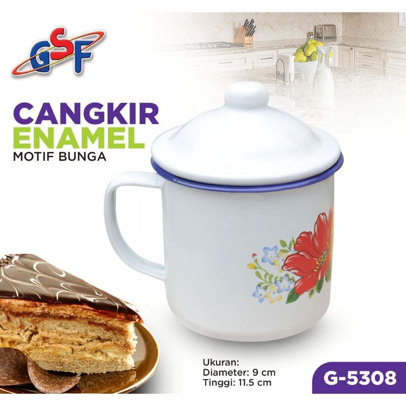 cangkir blurik / cangkir mofit bunga /cangkir jadul /cangkir belanda /mug enamel blurik / mug blurik