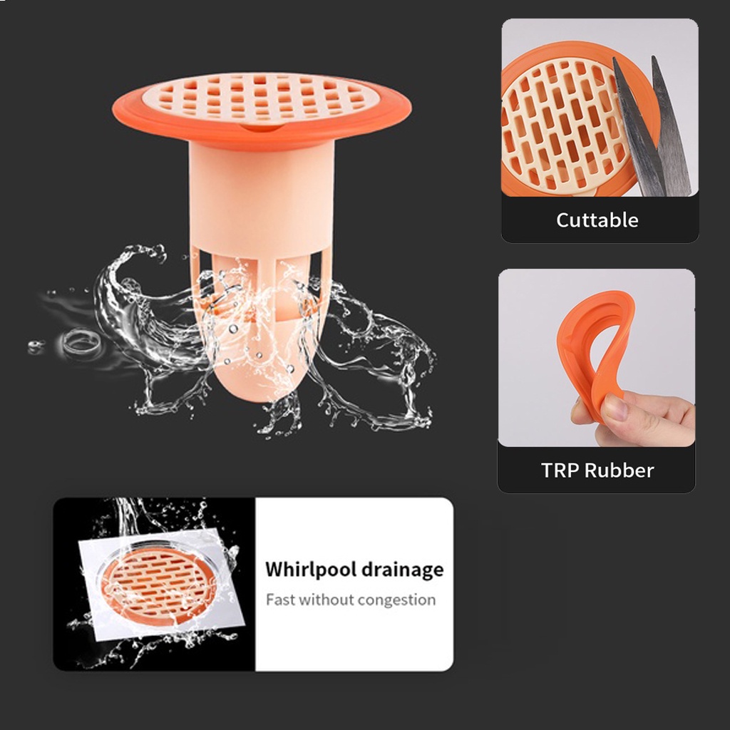 INFY - R678 Saringan Wastafel Lantai Drainase Penutup Saluran Air Lantai Wastafel Anti Bau / Mampet