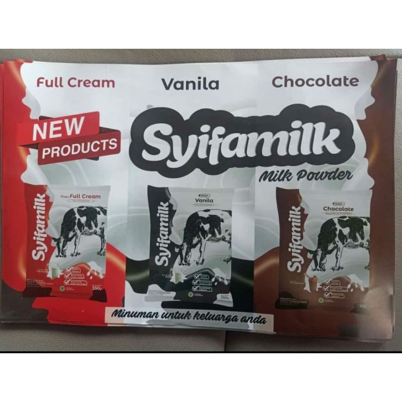 

Syifamilk Fullcream, Coklat & Vanila