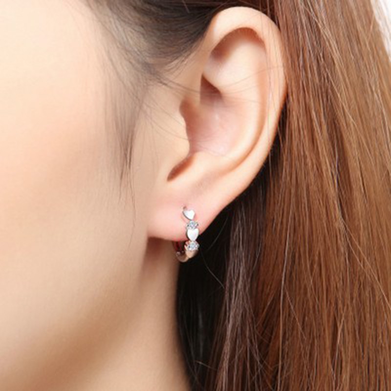 925 anting perak sterling anting-anting wanita dengan perhiasan fashion berlian ED1-7