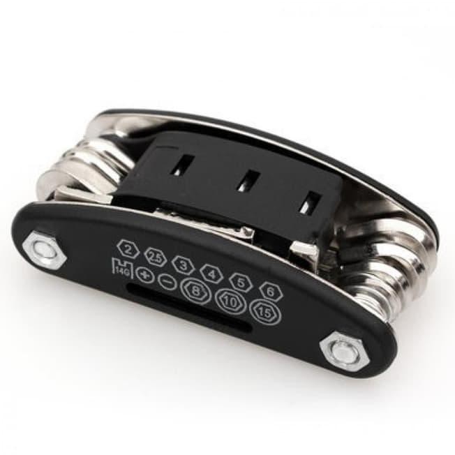 Y8B8 KUNCI SEPEDA 16 TOOLS IN 1 KUNCI OBENG KUNCI L DLL UNTUK BIKER A5UH