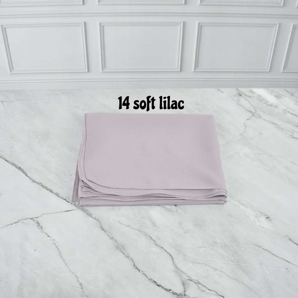 DIAMOND CREPE PASHMINA DIAMOND PREMIUM  JILBAB PASHMINA POLOS KERUDUNG PASHMINA DAIMOND WARNA 1-14 soft lilac