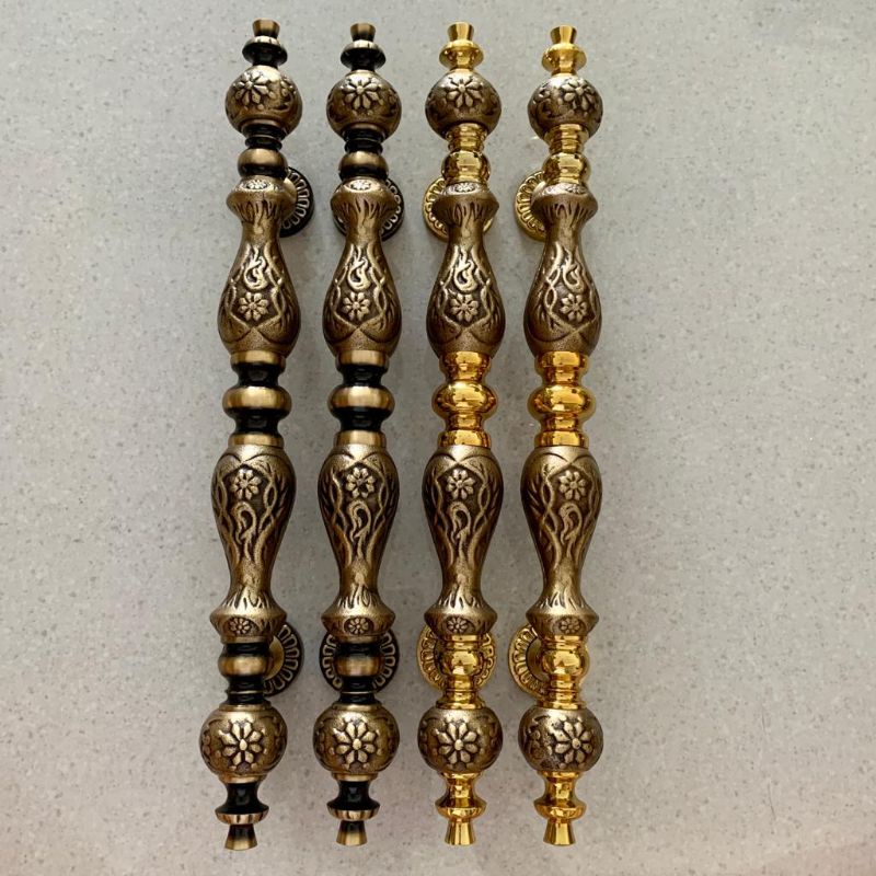 Handle pintu rumah gagang rumah tarikan pintu rumah pegangan pintu kuningan antik motif manggis anti