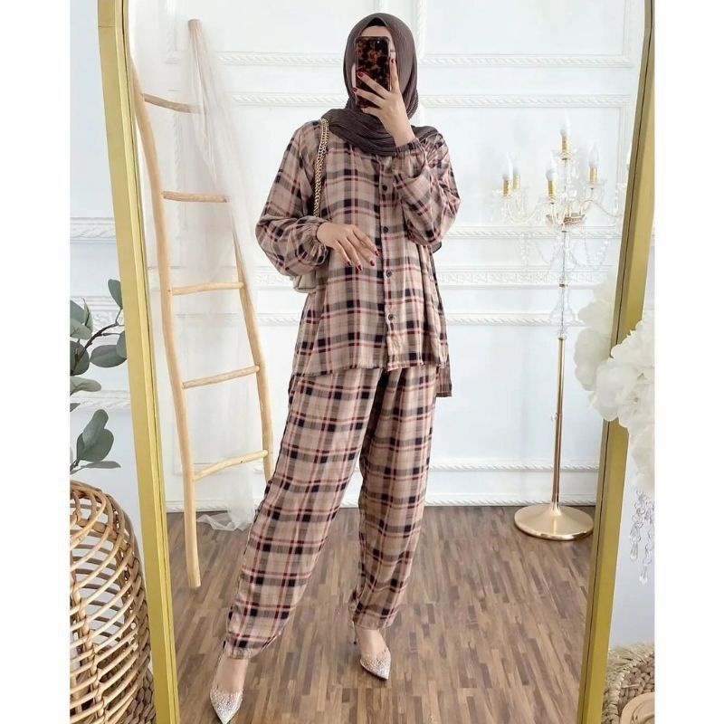 One Set Rayon Viscose Premium motif terbaru-Lenka set