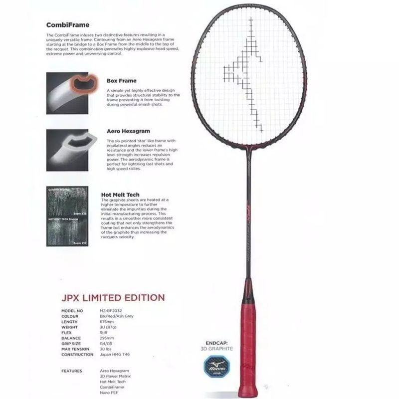 Raket badminton mizuno jpx limited edition