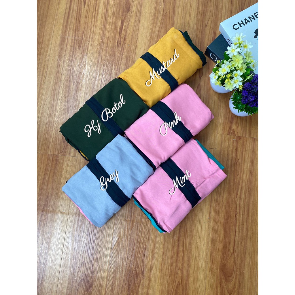 Gamis Moscrepe Polos Jumbo Kombinasi Part 2