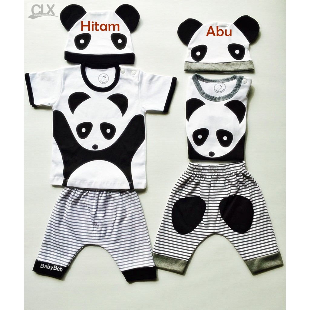 Setelan Baby 1-2thn Panda Baju Anak Murah Baju Tidur Anak All size