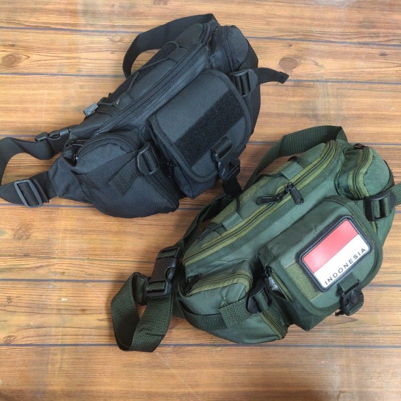 tas selempang waist bag pinggang import plus patch rubber