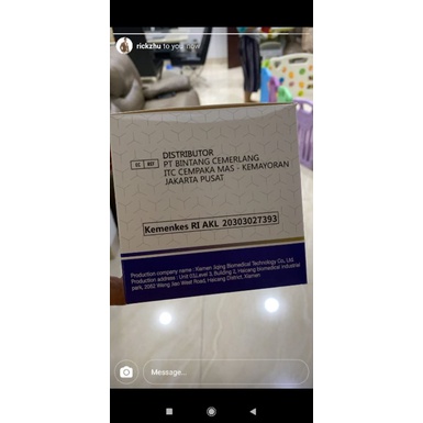 Antigen Novel CoronaVirus Air Liur / Corona Test Antigen