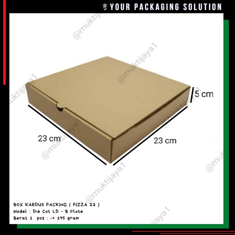 

Box Pizza 23 LD • 23x23x5cm • Kotak/ Kardus/ Karton.