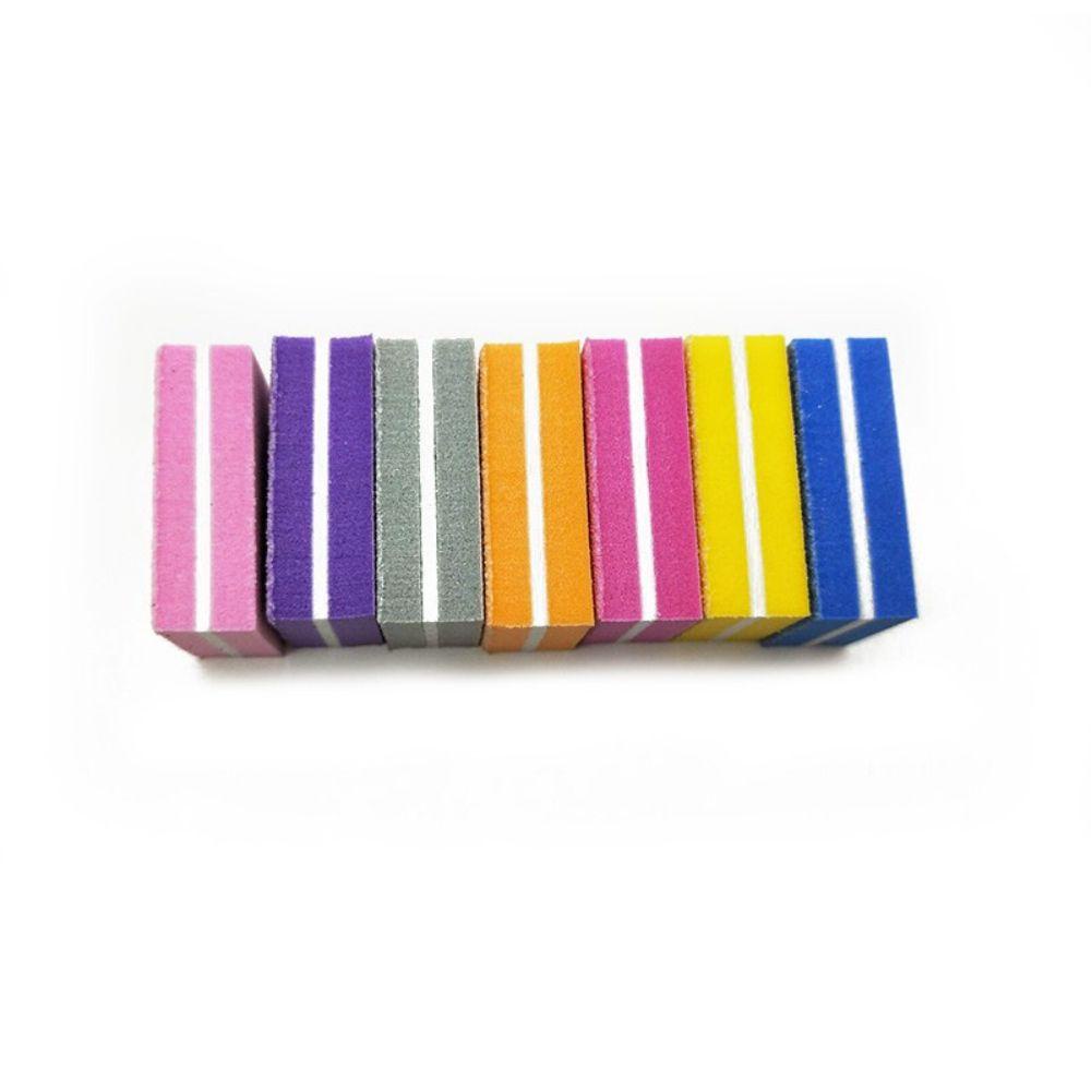 Rebuy Nail File Blok Mini Colorful Dua Sisi Sanding Polishing Manicuring Tools