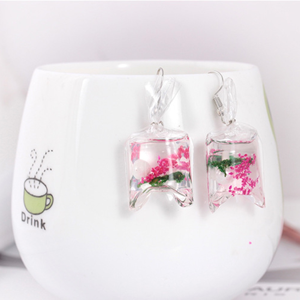 Hu Hu Hu Hu Hu Alat Bantu Pasang Kacamata♡ Anting Kait Gantung Wanita Desain Kantong Airbungabintang Laut Menarik Untuk Hadiah