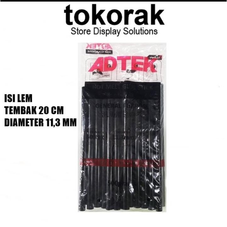 ISI LEM TEMBAK BESAR HITAM - GLUE STICK - LEM BAKAR - REFILL GLUE GUN