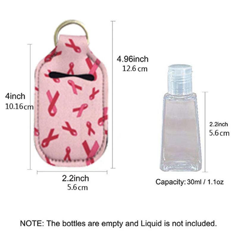 Zzz 30ml Botol Hand Sanitizer Kunci Gesper Kulit Cover Kepala Reusable Bottle Hand Washing Storage Cover