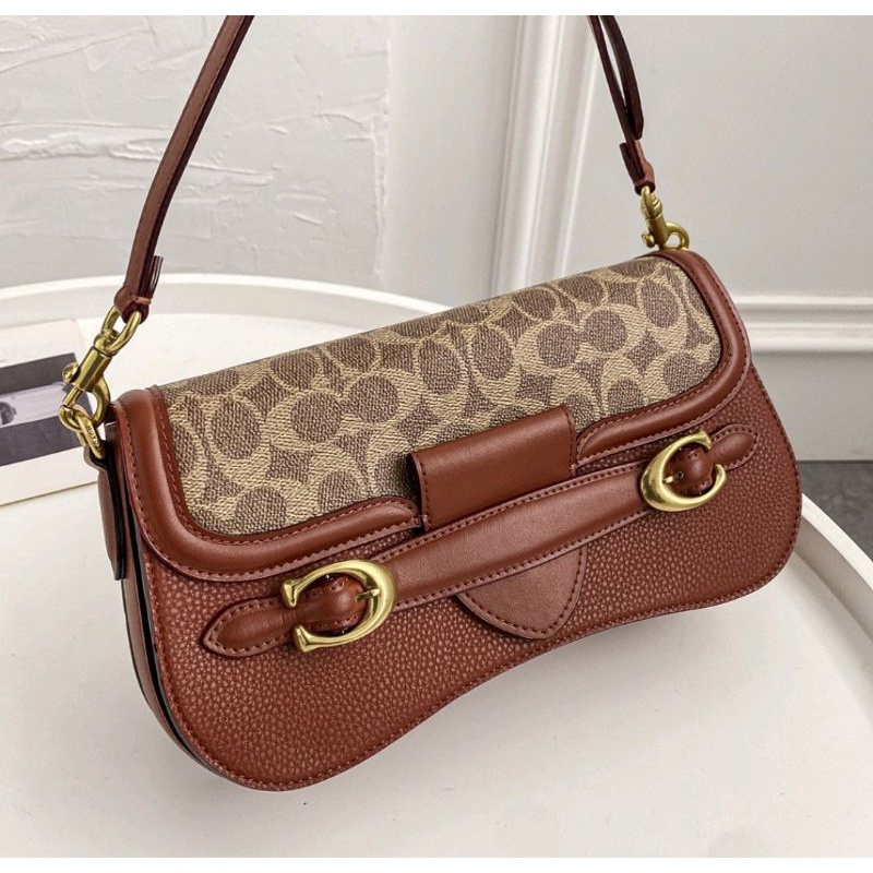 Coach Retro Shoulder Bag In Signature Tan Rust (C0757)