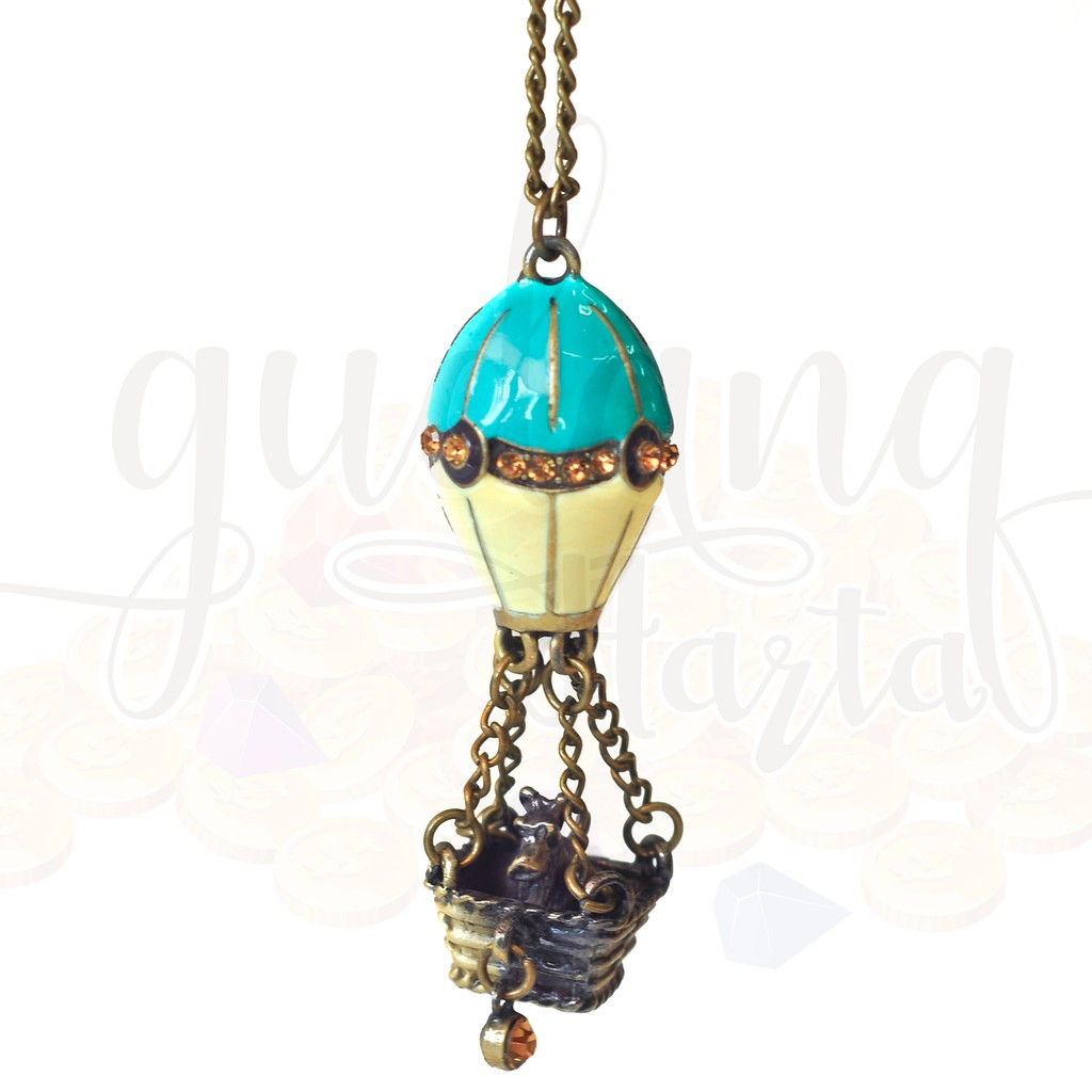 Kalung Vintage Dog in Air Balloon Unik Lucu GH 204190