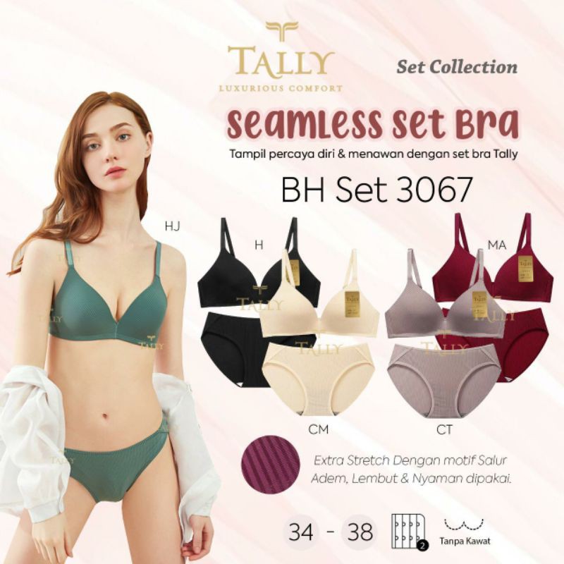 BRA / BH SET + CD TALLY3067 || SEAMLESS SET BRA