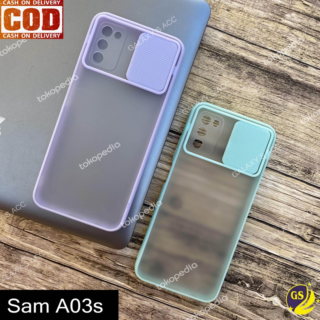 Samsung A03 Core A52S A03s M22 A22 M32 4G M12 A32 4G A52 A72 A02 A02S A12 Slide Case Protection Camera Matte Candy Sliding Softcase Casing