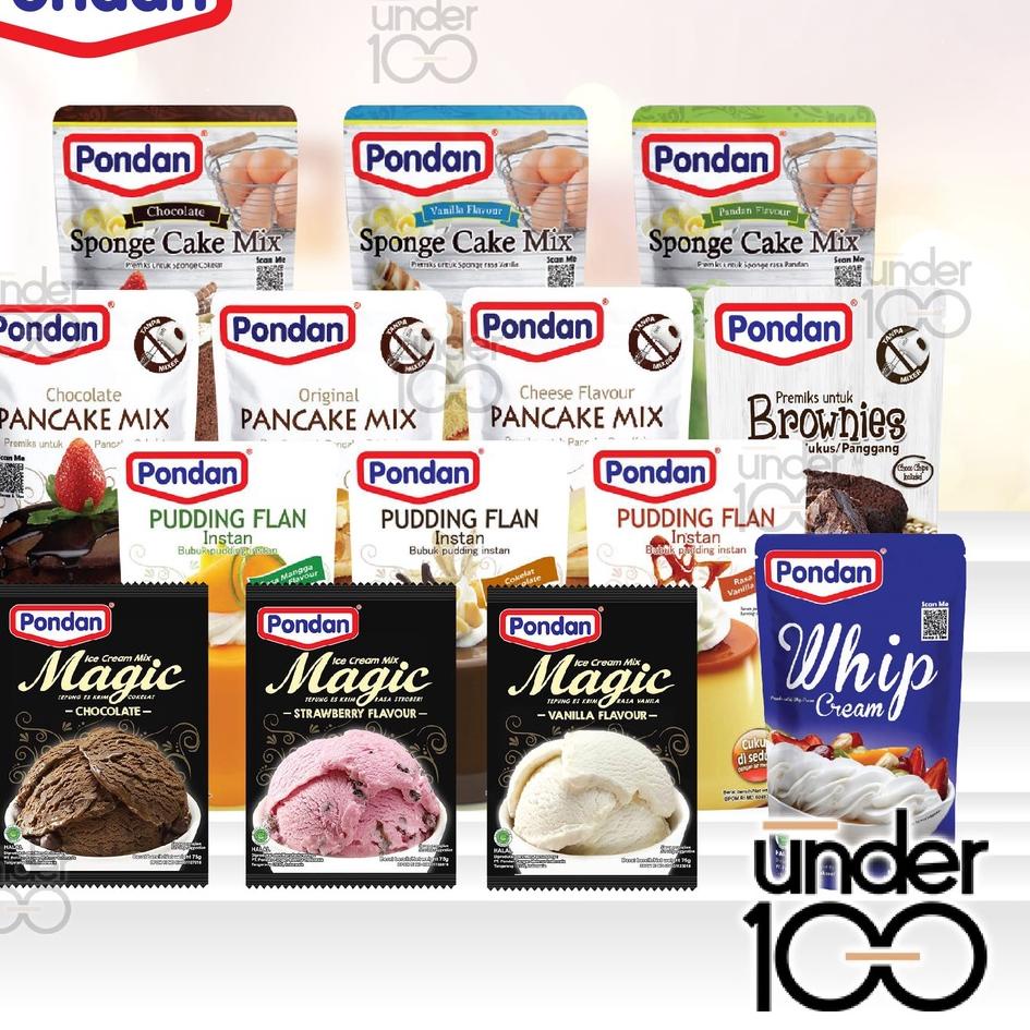 

⇫ ❤ UNDER100 ❤ PONDAN Sponge Cake Mix | Pancake Mix | Brownies Kukus Panggang | Pudding Flan | Ice Cream Mix Magic | Instant | BPOM ぁ
