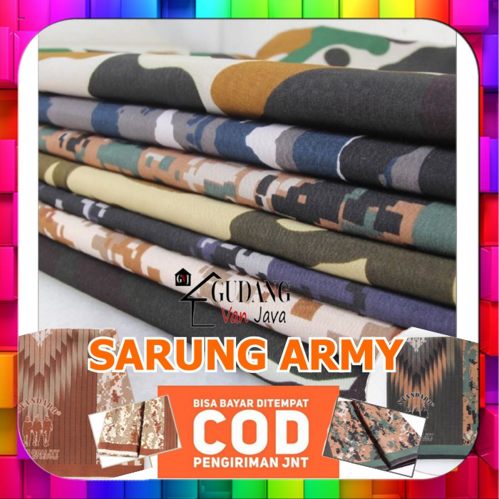 Sarung Sholat Dewasa Motif Loreng Army Banser Tni Kain Sarung Perlengkapan Sholat Pria Sarung Murah