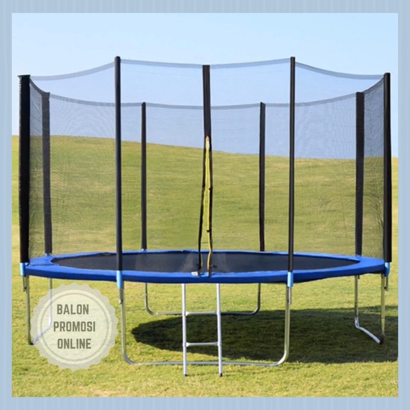 MAINAN TRAMPOLIN DENGAN JARING PENGAMAN | Trampolin 16feet
