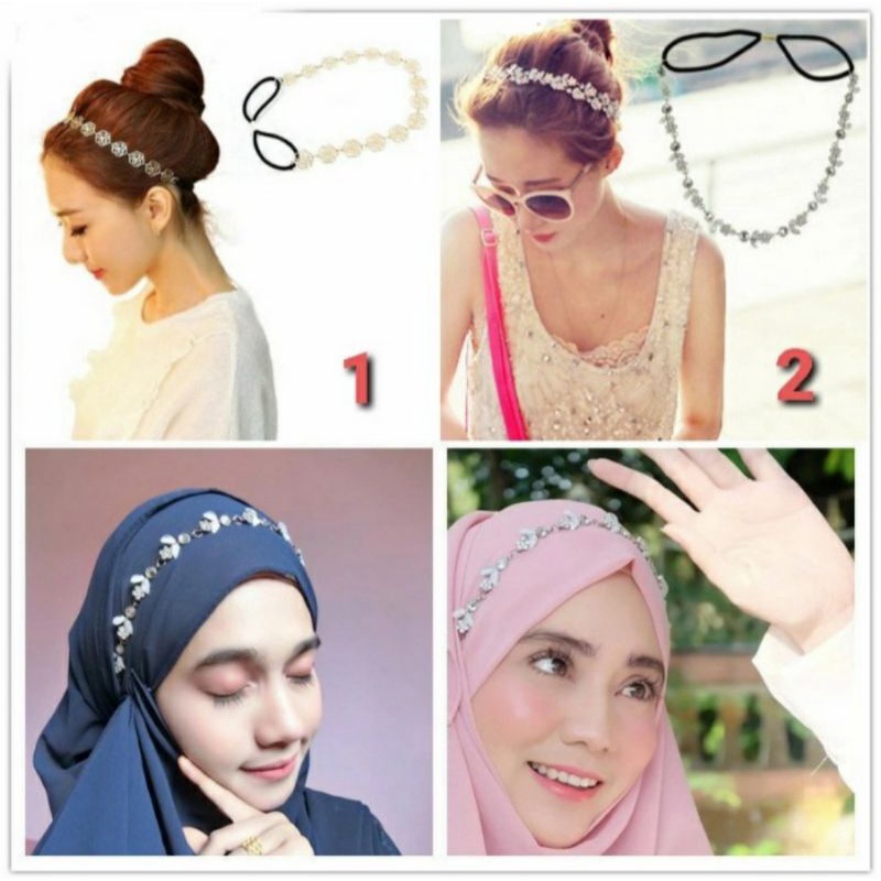 AKSESORIS HIJAB BANDO PASHMINA PASMINA HEADBAND HEADPIECE HAIRBAND BANDO BANDANA JILBAB BANDANA