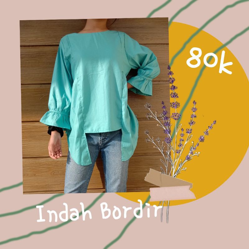 Blouse Atasan Kebaya Modern Indah Bordir