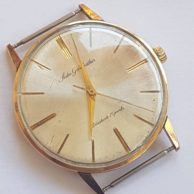 Jam antik Seiko Goldfeather Vintage original Antik