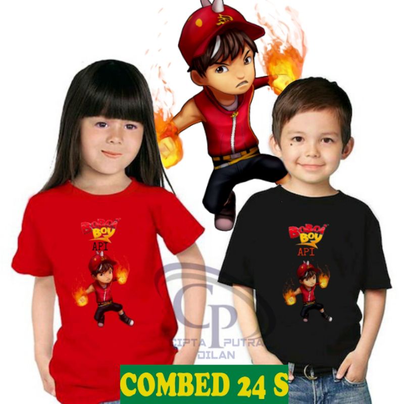 kaos Anak Baju Anak/Kaos Sablon/Boboiboy Api/Kaos distro Kaos Anak laki laki Kaos Anak Perempuan