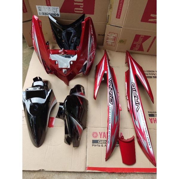 BODY FULL HALUS VARIO 110 KARBU MERAH HITAM