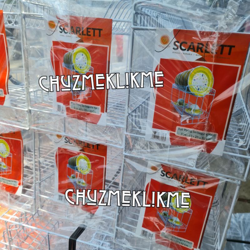 Rak piring Susun 2 Scarlett/Rak piring gelas Scarlett susun 2