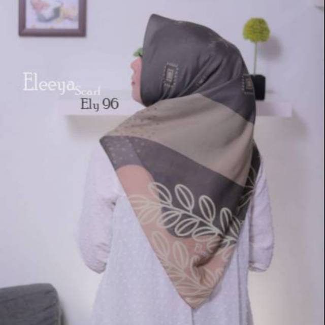 HIJAB SEGIEMPAT MOTIF ELY 96 || Eleeya Scarf