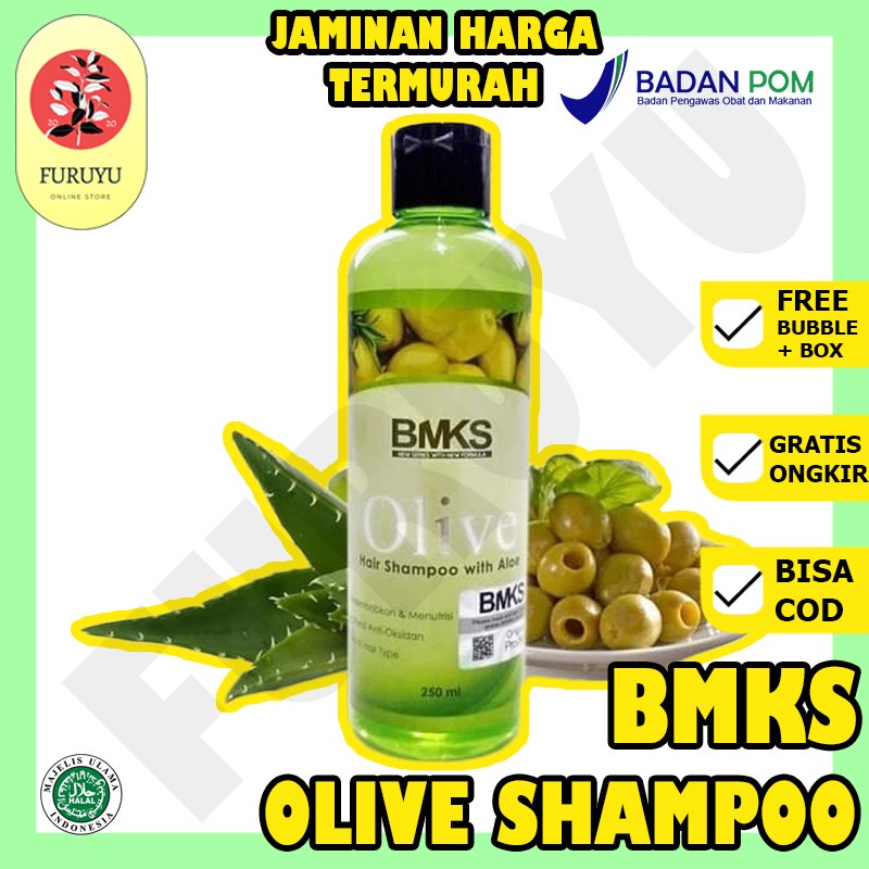 Shampo Sampo Botak BMKS Olive Shampoo Rambut Anti Kusut Rontok Bercabang