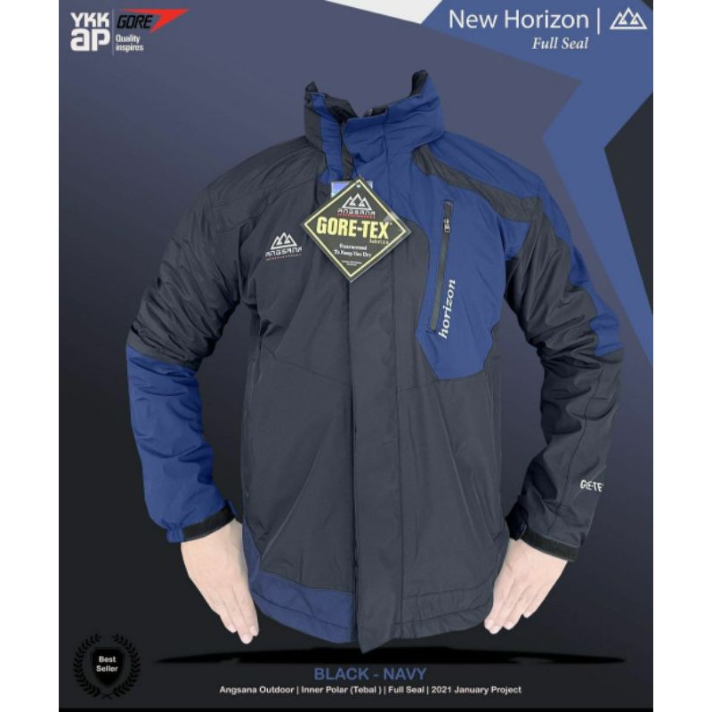 Jaket gunung gore tex tahan air angsana horizon