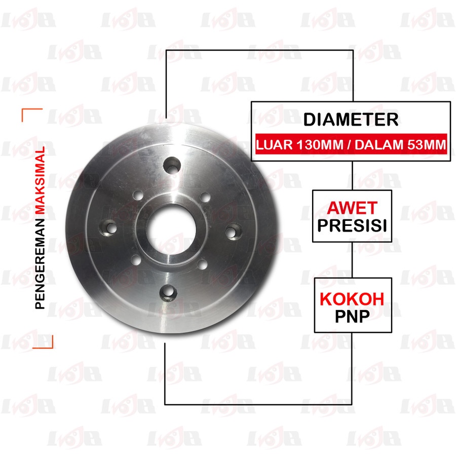 Adaptor Cakram Belakang Jupiter MX Vixion Byson Tiger Tromol Besar