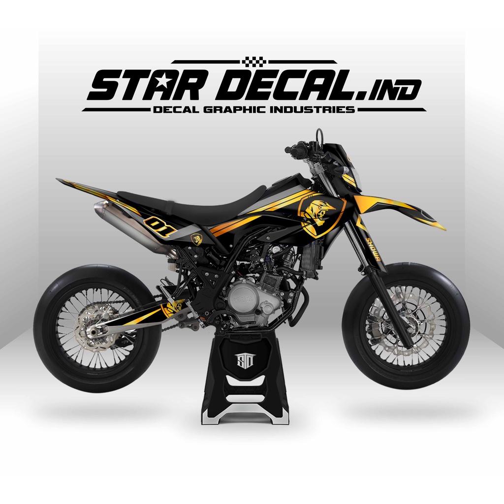 Stiker Motor WR 155  full body Decal Motor WR 155  full body Hitam Kuning 1