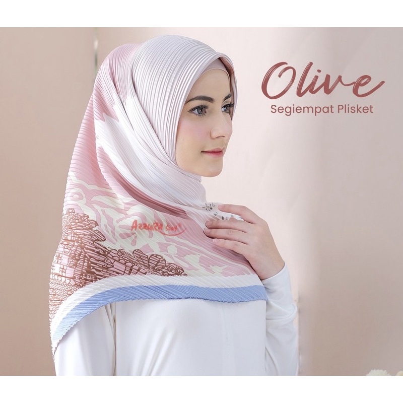 Hijab segi empat plisket motif// segi empat plisket silk
