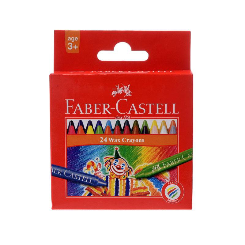 

Crayon Fabercastell Wax Regular 24 Colour #120057 Krayon Wax Faber - SHSNP